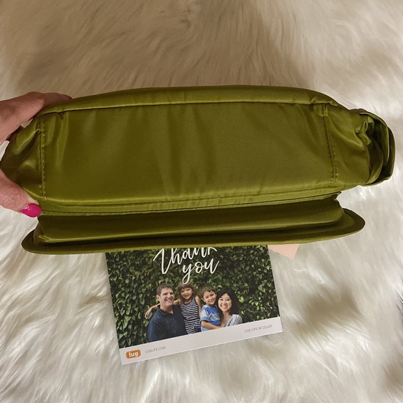 Lug,  Wings Quilted Flap Crossbody RFID Bag Travel Organizer Lime Green - Picture 2 of 16